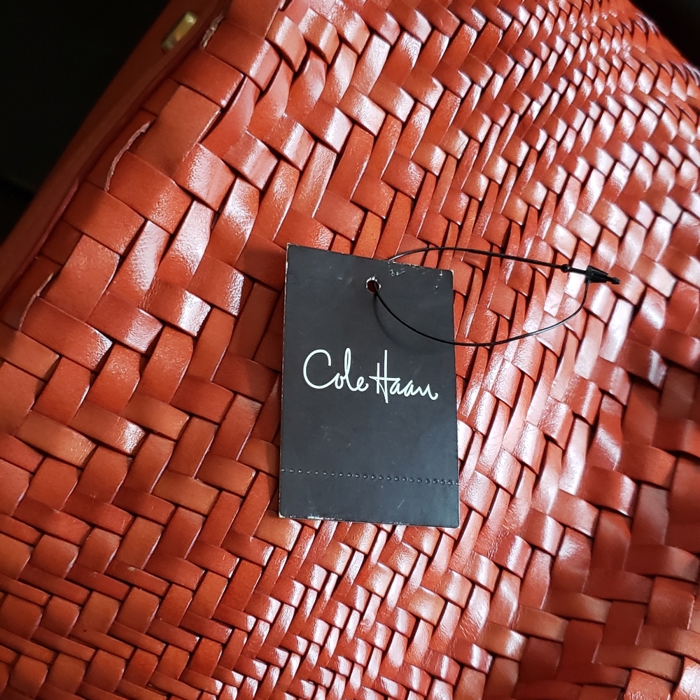 Cole Haan Orange Woven Bag